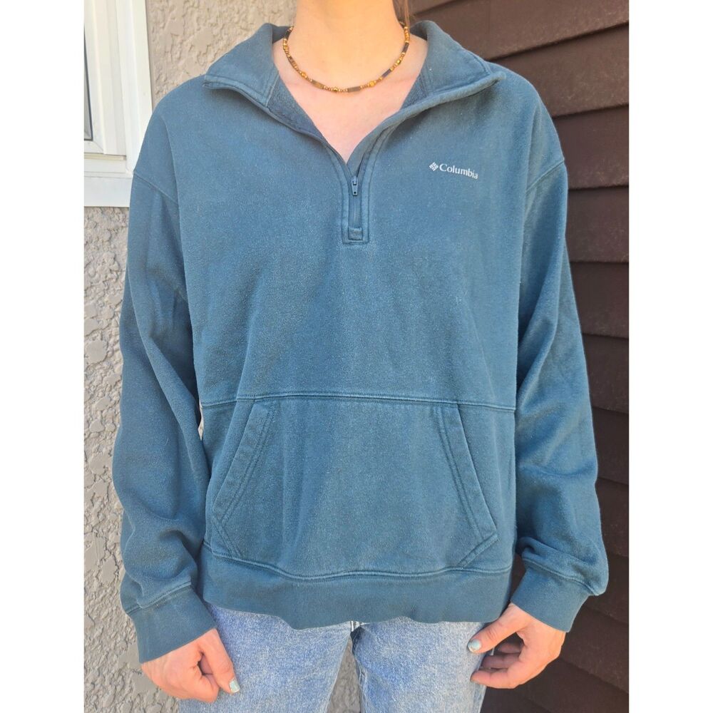 Women's Columbia Sportswear Outdoor Quarter Zip Fleece Athleisure Jacket Large